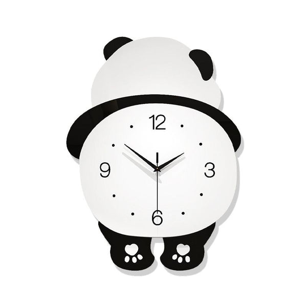 Panda Wall Clock – Modern & Minimalist Style for Living Room or Dining Room