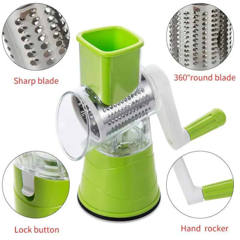 Manual Vegetable Cutter Multifunctional Rotary Slicer