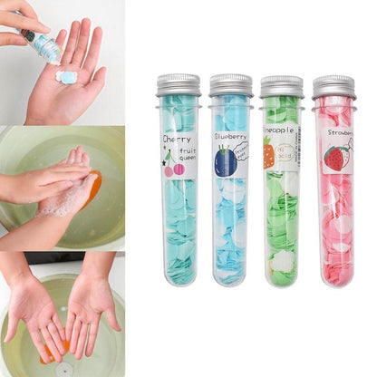 Portable Fruit Scented Paper Soap Sheets – Travel Friendly Hand Wash Soap for Kids & Adults