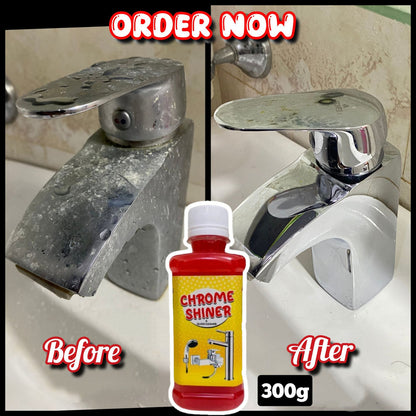 Chrome Shine+ — Instant Cleaner for Taps, Glass & Sanitary Fittings