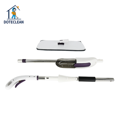 Magic Boom Spray mop for floor cleaning - 360° clean with removable microfiber mop pads & bottle for wet dry surface - Integrated Water Spray for Floor Cleaning, flat stick spray cleaner for home & office., Stainless Steel