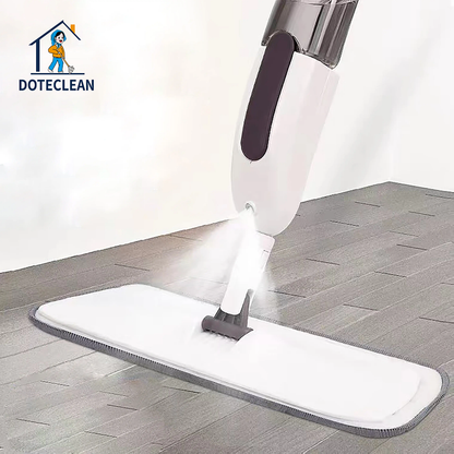 Magic Boom Spray mop for floor cleaning - 360° clean with removable microfiber mop pads & bottle for wet dry surface - Integrated Water Spray for Floor Cleaning, flat stick spray cleaner for home & office., Stainless Steel